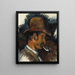 Uomo con una pipa - Paul Cézanne — quadro incorniciato alla parete