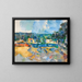 sulle rive di un fiume - Paul Cézanne — quadro incorniciato alla parete