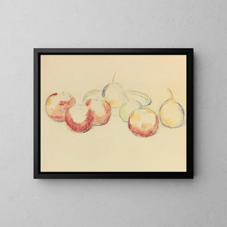 Mele e pere - Paul Cézanne — quadro incorniciato alla parete