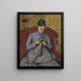 Ritratto della donna dell'artista - Paul Cézanne — quadro incorniciato alla parete