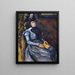 Donna seduta in blu - Paul Cézanne — quadro incorniciato alla parete