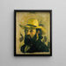 Autoritratto con cappello di paglia - Paul Cézanne — quadro incorniciato alla parete