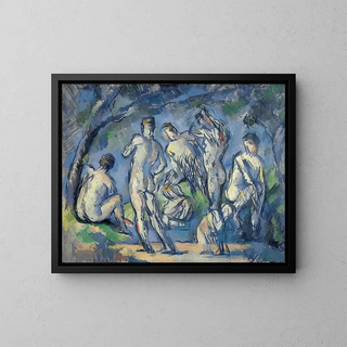 Sept bagnanti - Paul Cézanne — quadro incorniciato alla parete