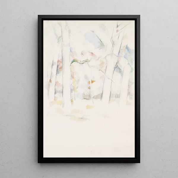 Sous-bois sous les arbres - Paul Cézanne — quadro incorniciato alla parete