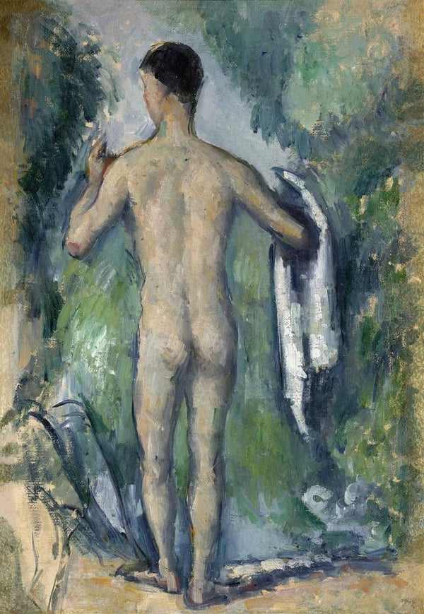 Baigneuse debout vue de dos - Paul Cézanne — quadro incorniciato alla parete