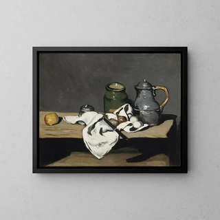 Natura morta con una teiera - Paul Cézanne — quadro incorniciato alla parete