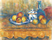 Nature morte con bottiglia blu, zuccheriera e mele - Paul Cézanne — vista dell’opera
