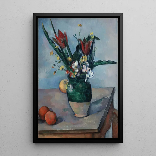 Le vase de tulipes - Paul Cézanne — quadro incorniciato alla parete