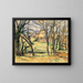 Alberi e case vicino al Jas de Bouffan - Paul Cézanne — quadro incorniciato alla parete