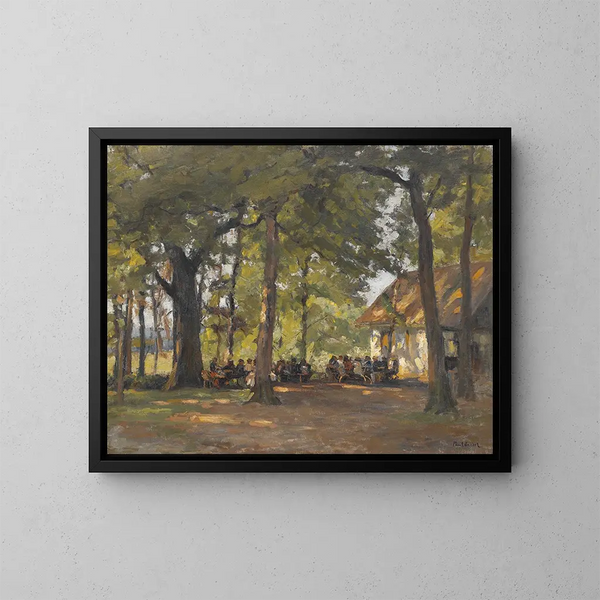 Una taverna nella foresta - Paul Eduard Crodel — quadro incorniciato alla parete