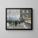 Una strada d'inverno - Paul Fischer — quadro incorniciato alla parete