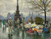 Venditori di fiori sul ponte della regina Louise a Copenaghen - Paul Fischer — vista dell’opera