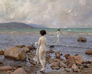 sulla spiaggia di Stenet - Paul Fischer — vista dell’opera