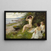 Tre bagnanti sulla spiaggia - Paul Fischer — quadro incorniciato alla parete