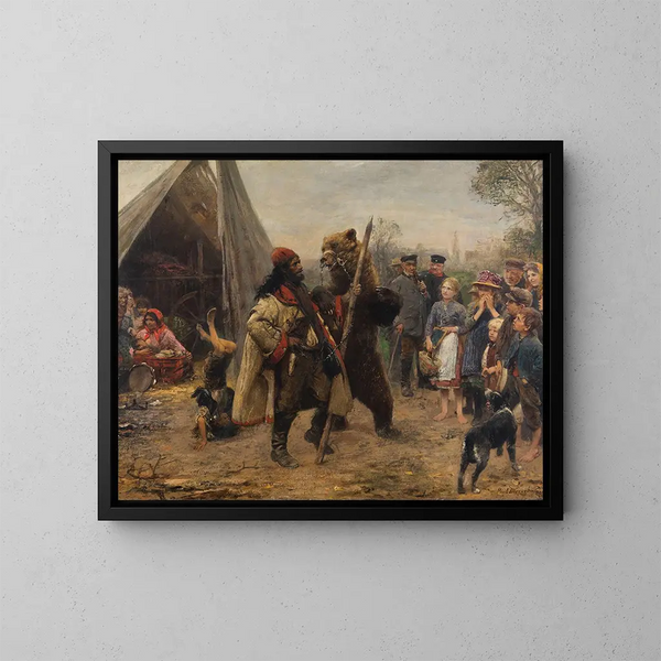 Il capo del fuoco - Paul Friedrich Meyerheim — quadro incorniciato alla parete