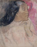 Una donna tahitiana con un fiore tra i capelli - Paul Gauguin — vista dell’opera