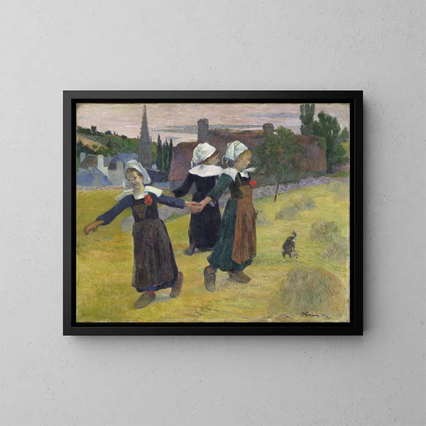 Filles bretonnes dansant à Pont-Aven - Paul Gauguin — quadro incorniciato alla parete