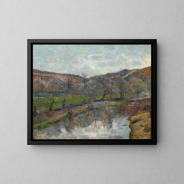 Paesaggio di Bretagna - Paul Gauguin — quadro incorniciato alla parete