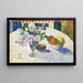Fiori e ciotola di frutta su un tavolo - Paul Gauguin — quadro incorniciato alla parete