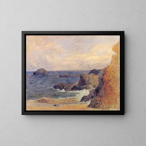 La Côte rocheuse ou Rochers au bord de la mer - Paul Gauguin — quadro incorniciato alla parete