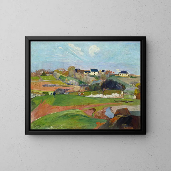 Paesaggio a Le Pouldu - Paul Gauguin — quadro incorniciato alla parete