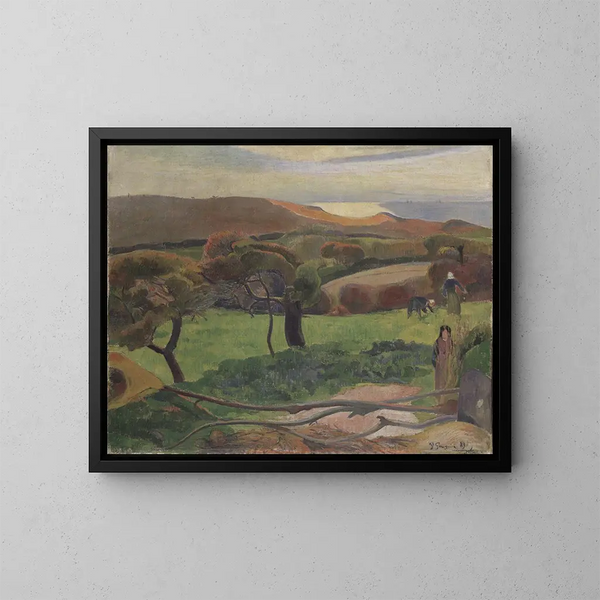 I campi sul mare - Paul Gauguin — quadro incorniciato alla parete