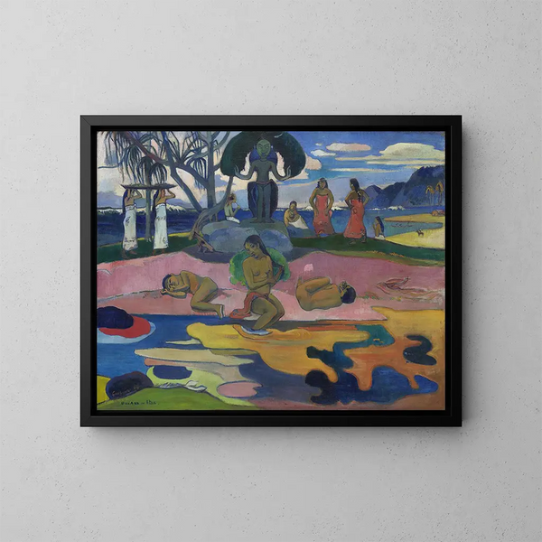 Il giorno degli dei - Paul Gauguin — quadro incorniciato alla parete