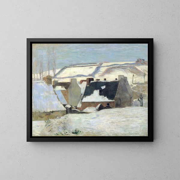 Pont-Aven sous la neige ou Effetto di neve - Paul Gauguin — quadro incorniciato alla parete