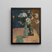 Roses e statuetta - Paul Gauguin — quadro incorniciato alla parete