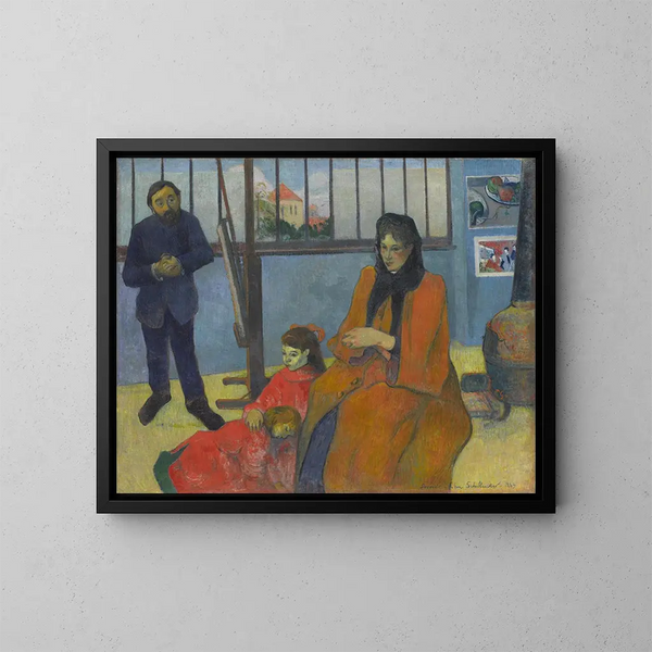 L'atelier de Schuffenecker - Paul Gauguin — quadro incorniciato alla parete
