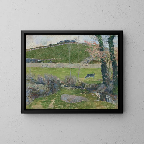 Sul fiume Aven a monte di Pont-Aven - Paul Gauguin — quadro incorniciato alla parete