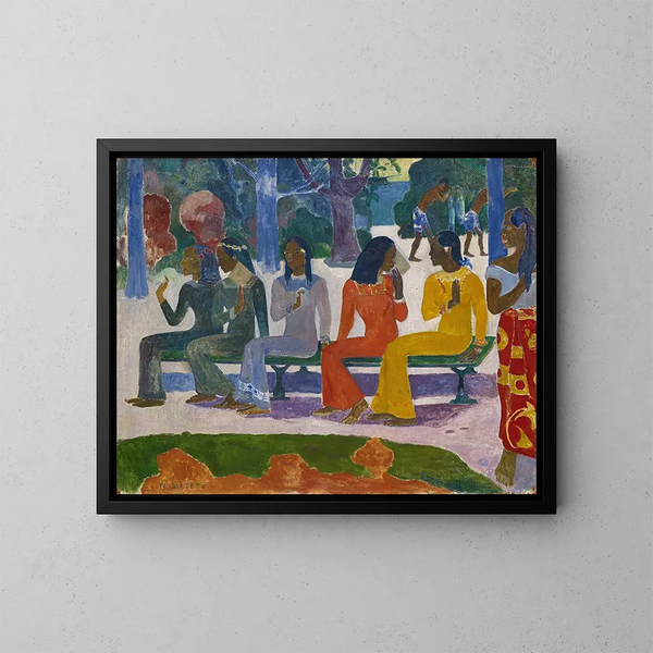 Il mercato - Paul Gauguin — quadro incorniciato alla parete