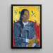 Femme tahitienne avec une fleur - Paul Gauguin — quadro incorniciato alla parete