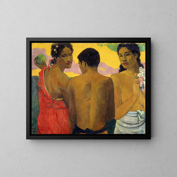 Tre Tahitiane - Paul Gauguin — quadro incorniciato alla parete