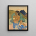 Due donne tahitiane in un paesaggio - Paul Gauguin — quadro incorniciato alla parete