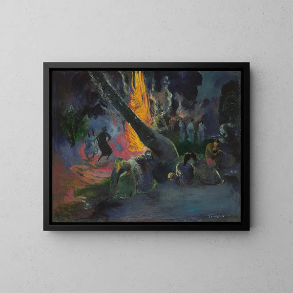 Upa Upa, la danza del fuego - Paul Gauguin — quadro incorniciato alla parete