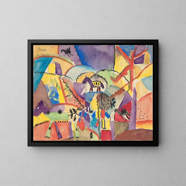Composition avec des chevaux - Paul Gauguin — quadro incorniciato alla parete