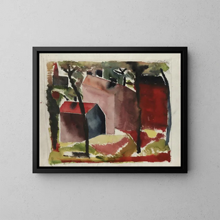 Maisons - Paul Gauguin — quadro incorniciato alla parete
