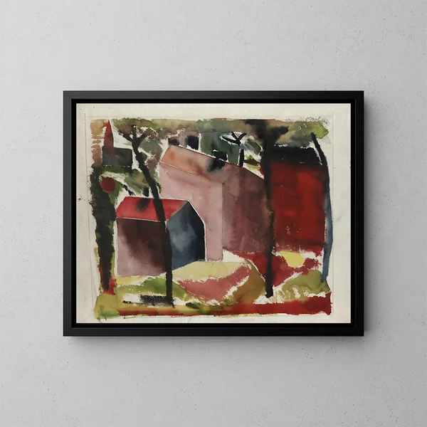 Maisons - Paul Gauguin — quadro incorniciato alla parete