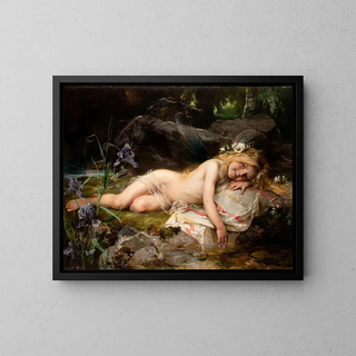 Nymphe della foresta - Paul Hermann Wagner — quadro incorniciato alla parete