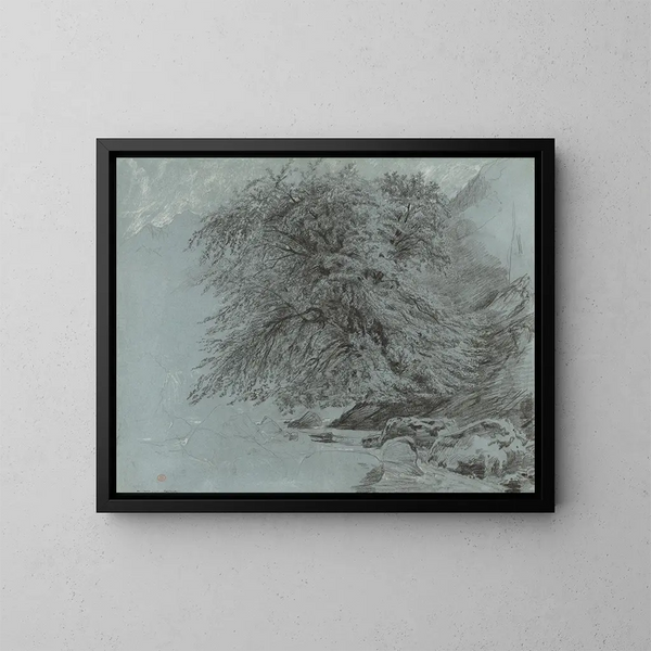 Un hêtre sauvage en pleine feuille - Paul Huet — quadro incorniciato alla parete