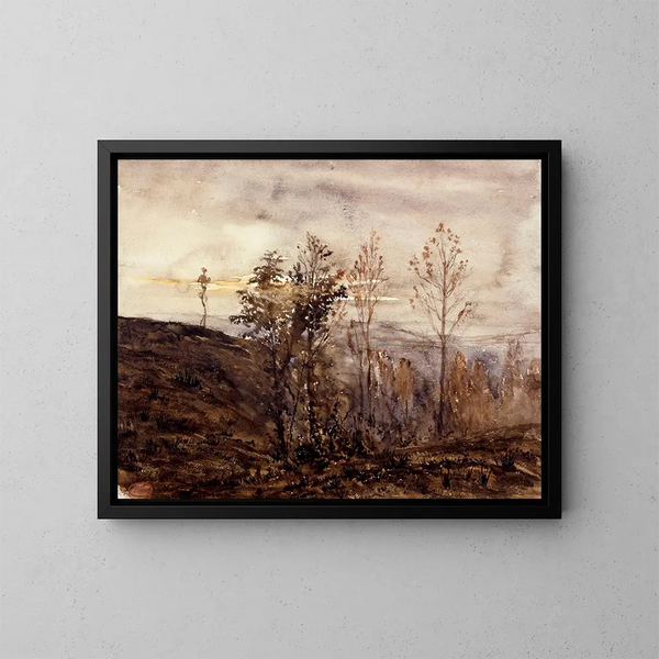 Les bois de Sèvres - Paul Huet — quadro incorniciato alla parete