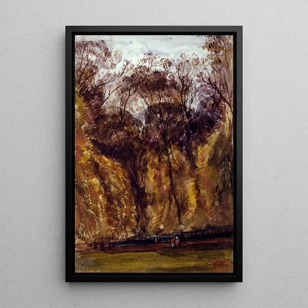 Les ormes Saint-Cloud - Paul Huet — quadro incorniciato alla parete