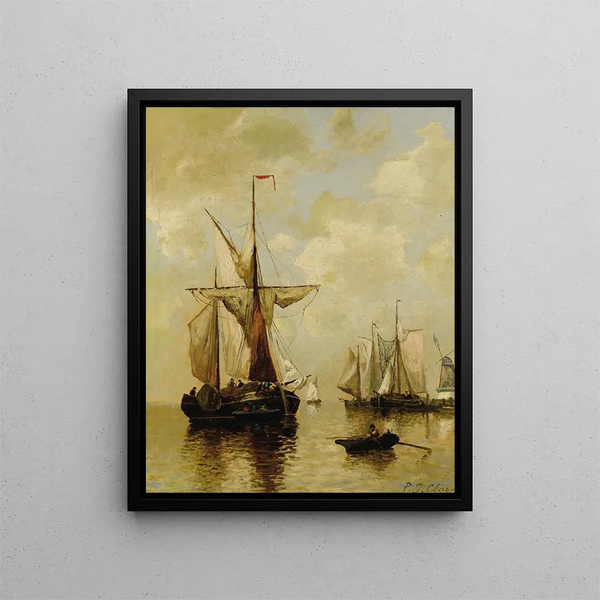 Paul Jean Clays - Fishing Boats in the Harbor.webp