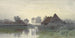Case rurali sul bordo dell'acqua nella nebbia mattutina - Paul Joseph Constantin Gabriël — vista dell’opera