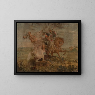 La Morte di Omoxesisixany o Grande Serpente - Paul Kane — quadro incorniciato alla parete