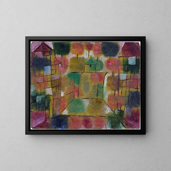 Albero e architettura: ritmi - Paul Klee — quadro incorniciato alla parete