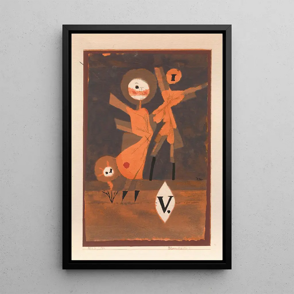 Famiglia di Fiori V - Paul Klee — quadro incorniciato alla parete