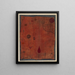 Frutta su sfondo rosso - Paul Klee — quadro incorniciato alla parete