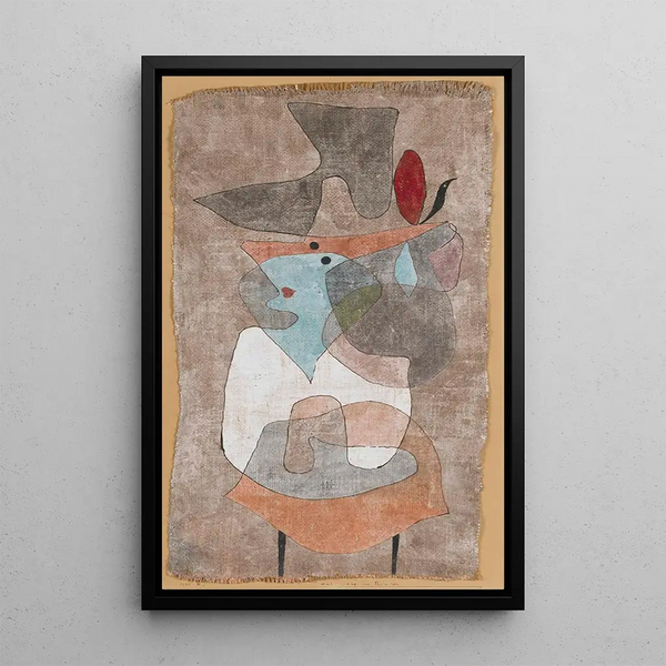 Dame au Chapeau et Petite Table - Paul Klee — quadro incorniciato alla parete